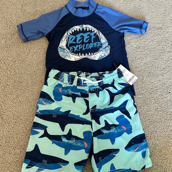 2 Sets of boys swimming shorts and UPF shirts size 6 🌟NWT 🌟 - Picture 6 of 6